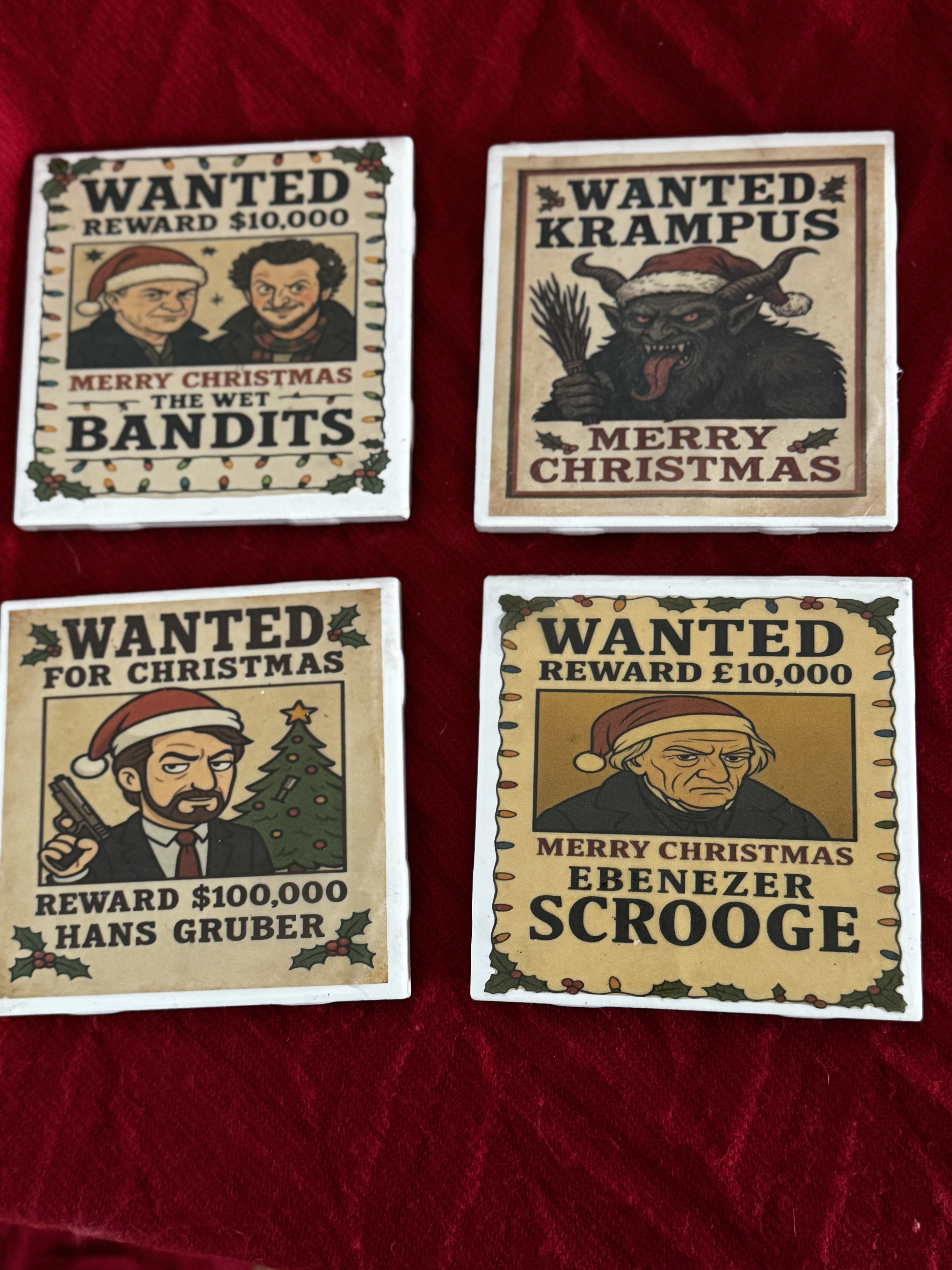 Christmas Villians Themed Coasters