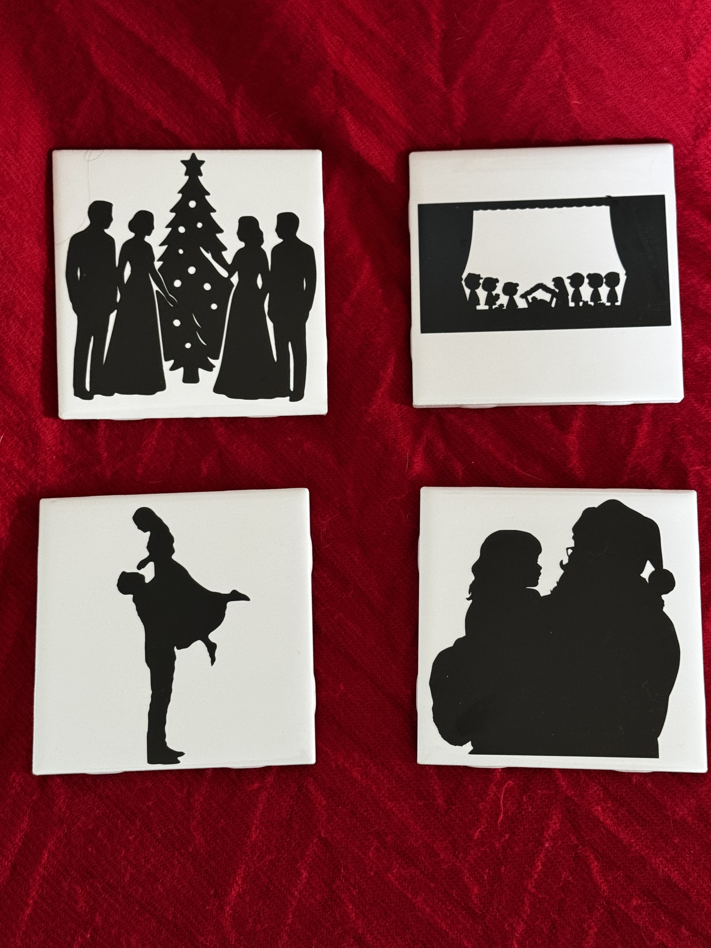 Set of Decorative Ceramic Coasters