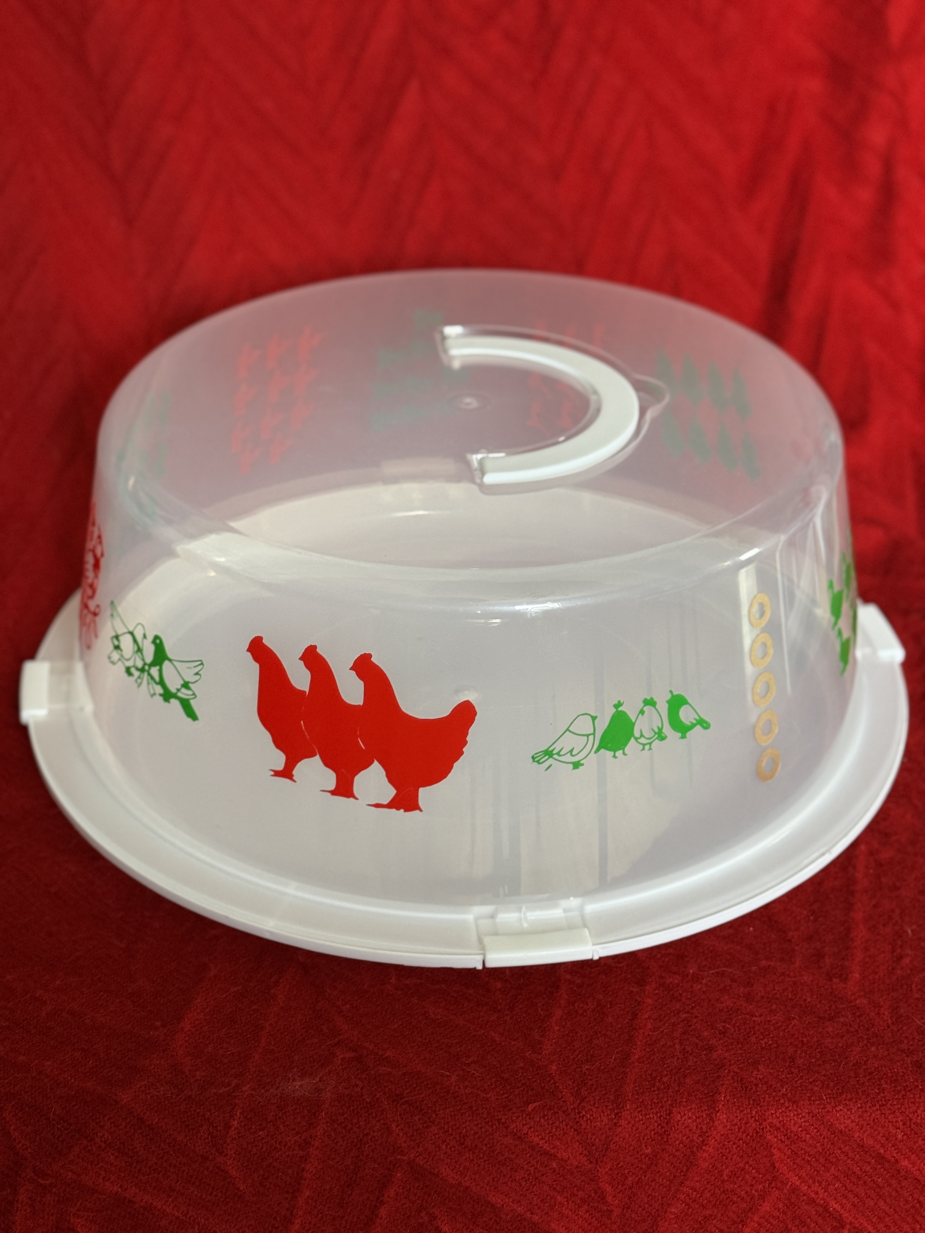 12 Days of Christmas Plastic Cake Carrier