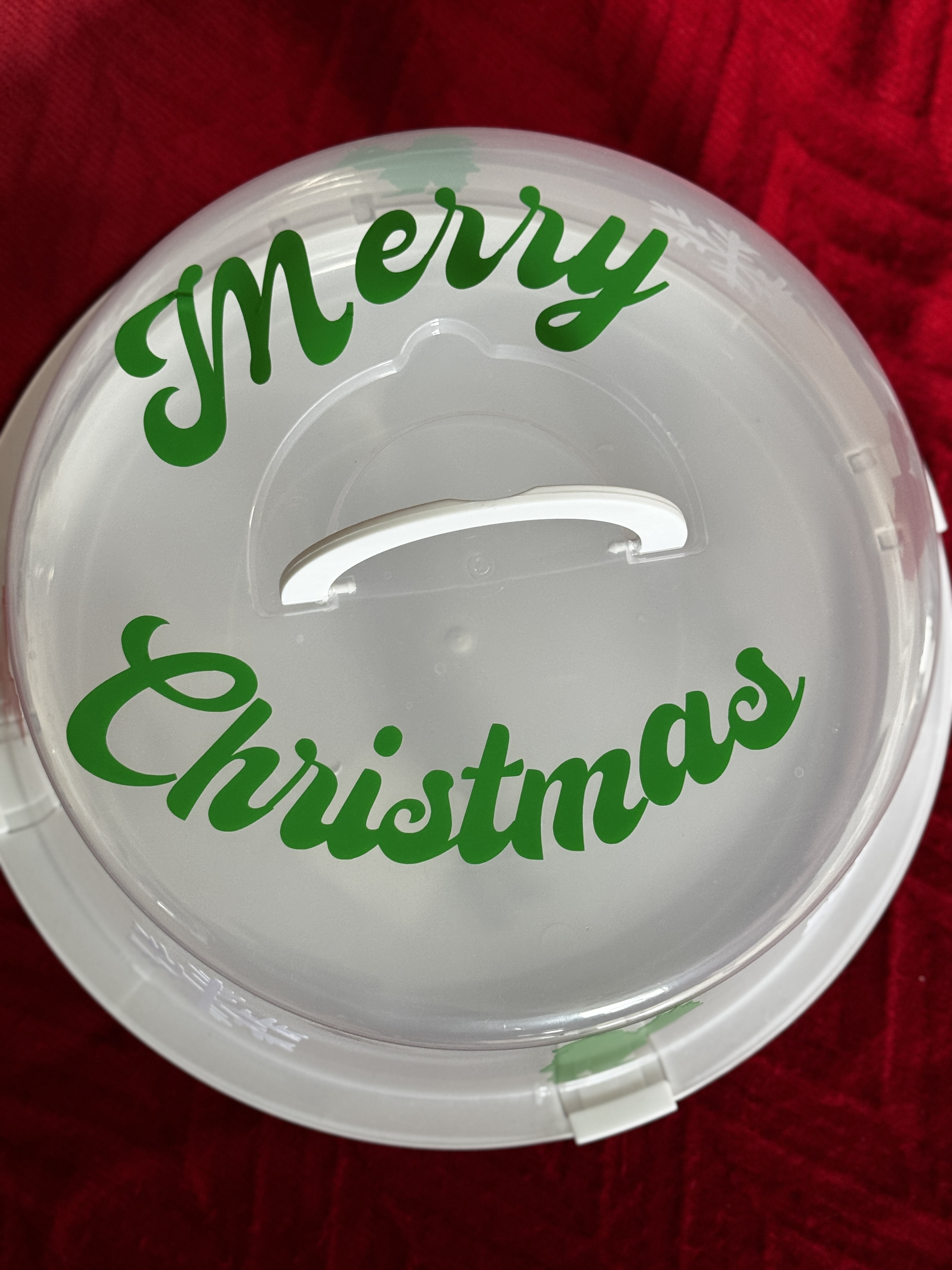 Plastic Christmas Cake Carrier