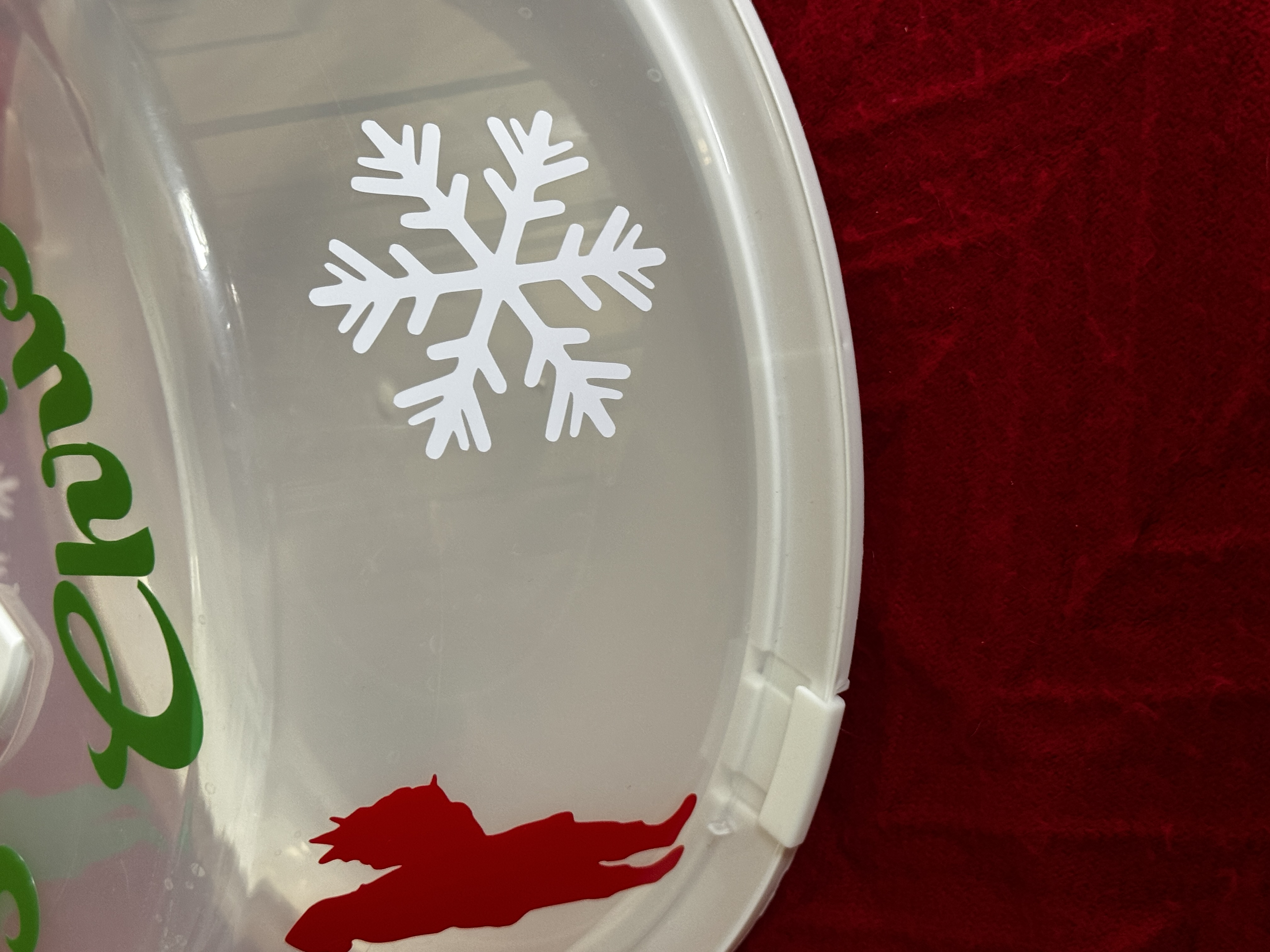 Plastic Christmas Cake Carrier