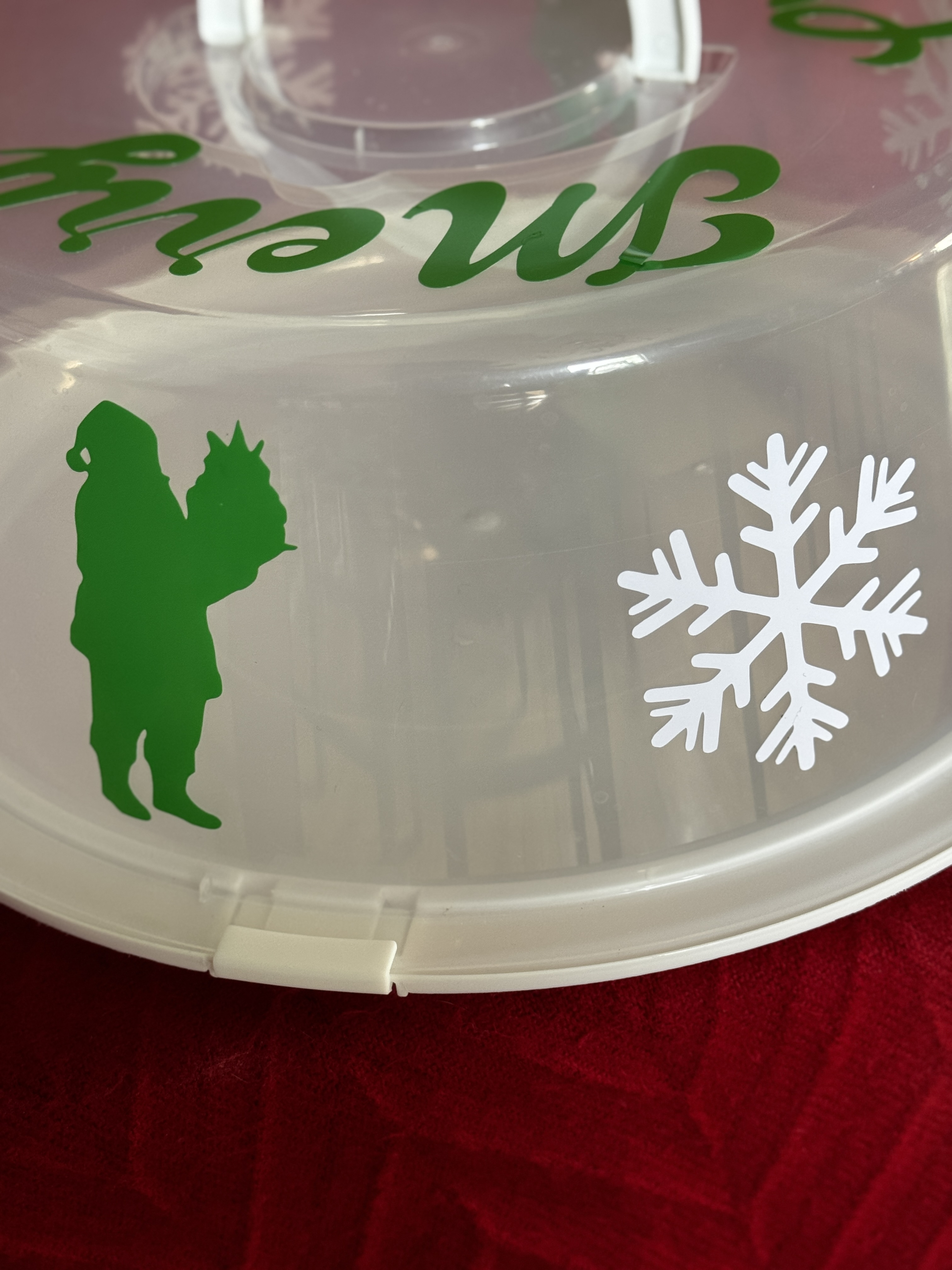 Plastic Christmas Cake Carrier
