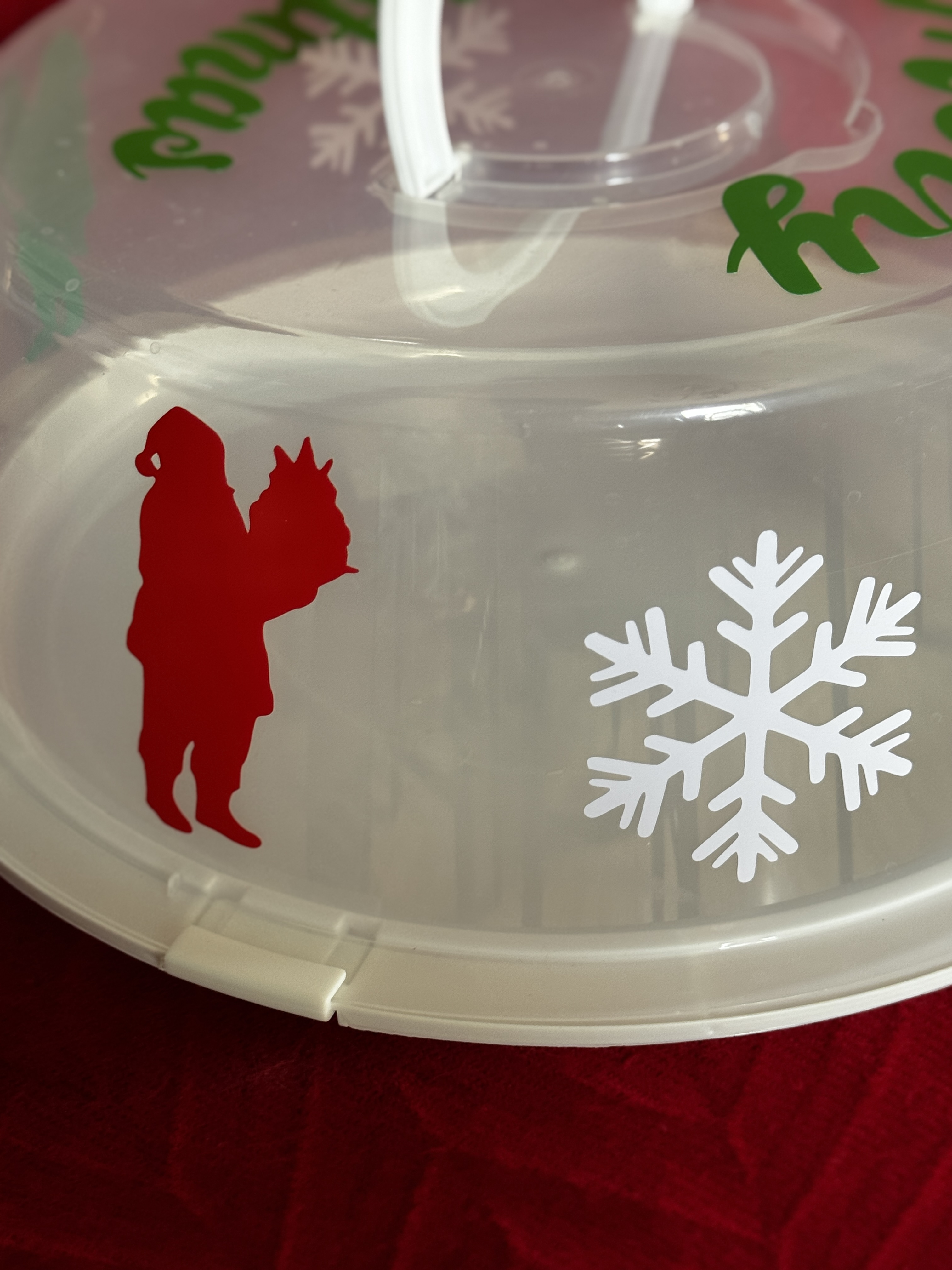 Plastic Christmas Cake Carrier