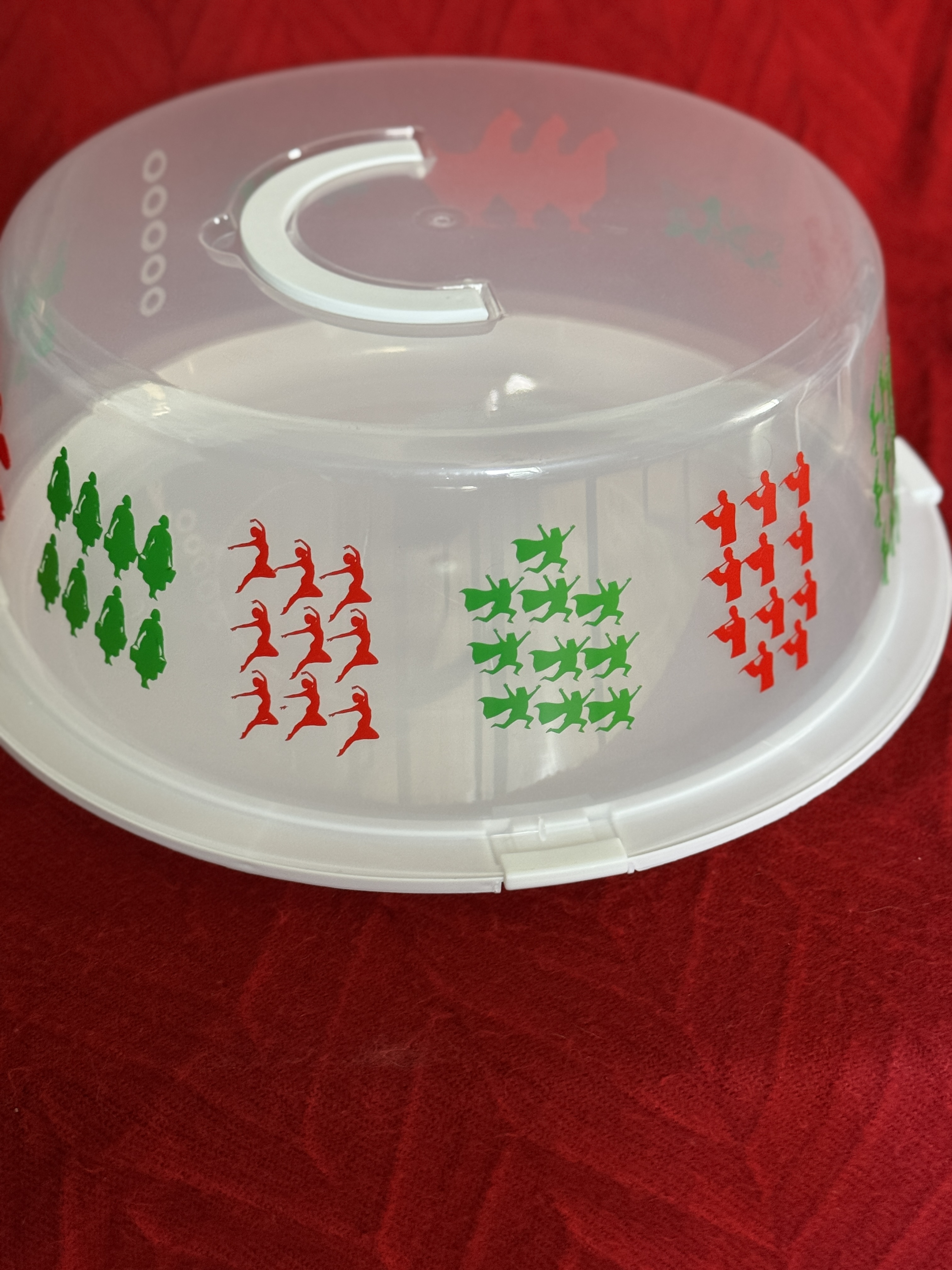 12 Days of Christmas Plastic Cake Carrier