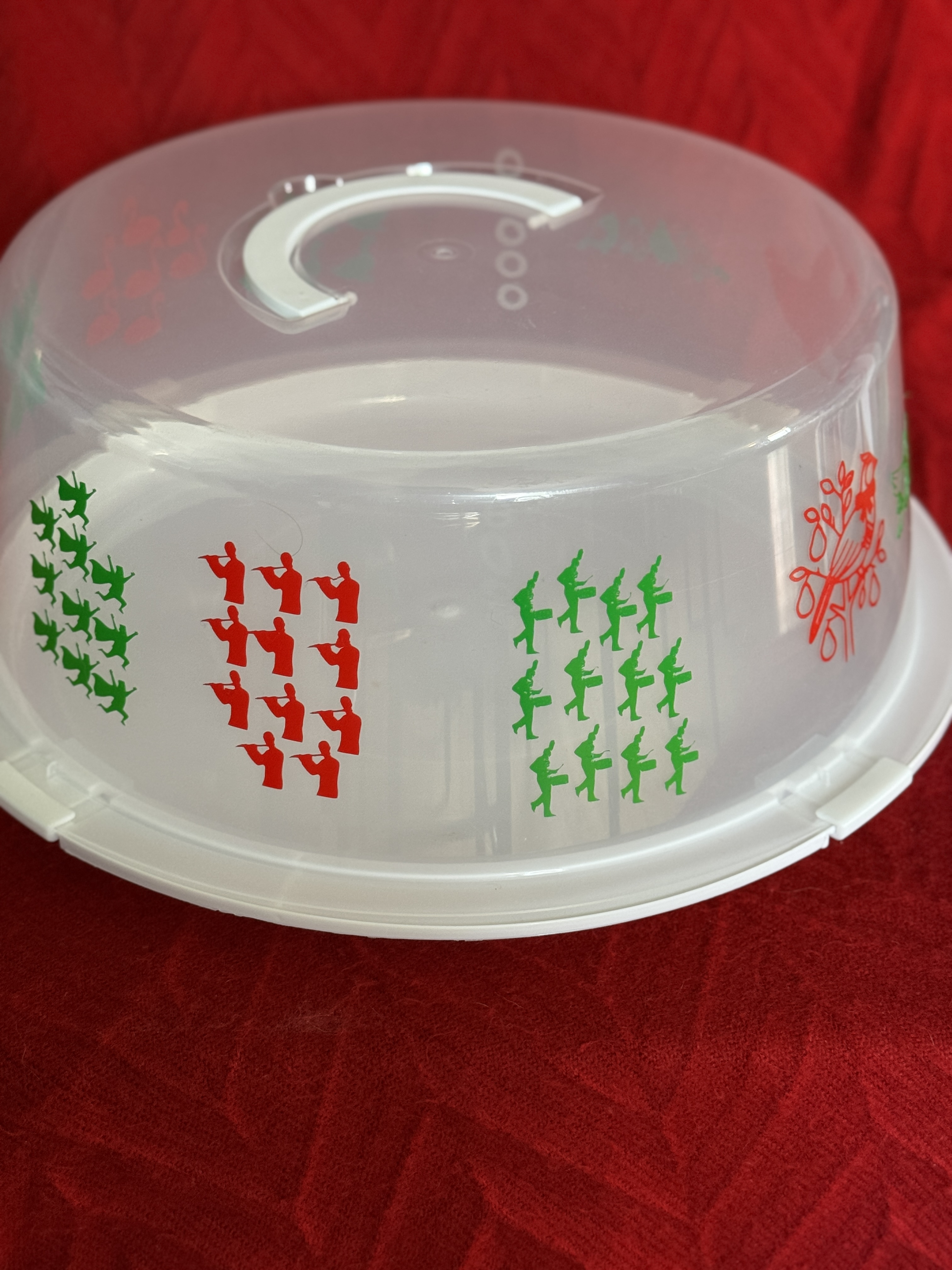 12 Days of Christmas Plastic Cake Carrier