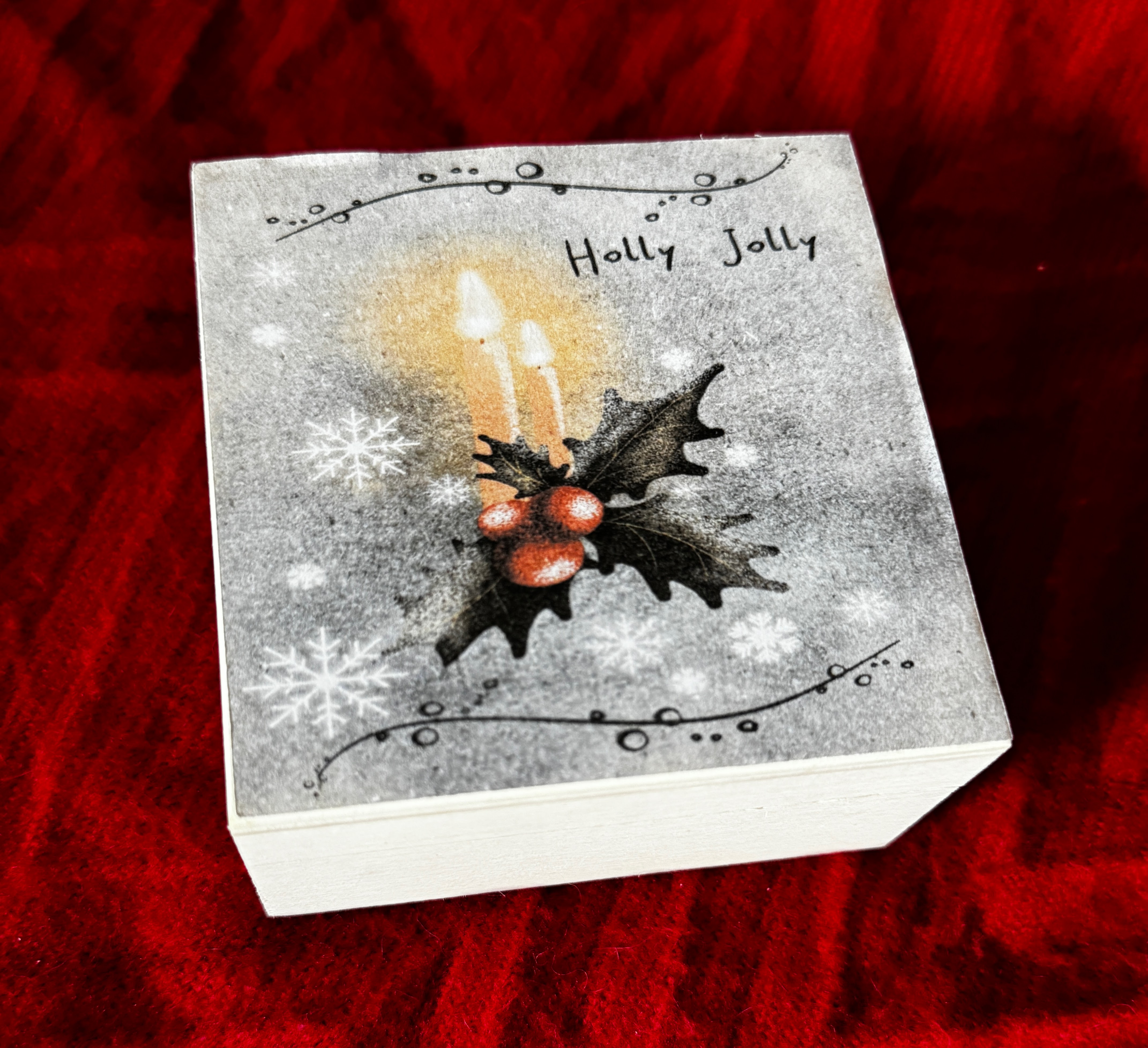 Victorian Style Christmas Puzzle with a wooden box for safe keeping