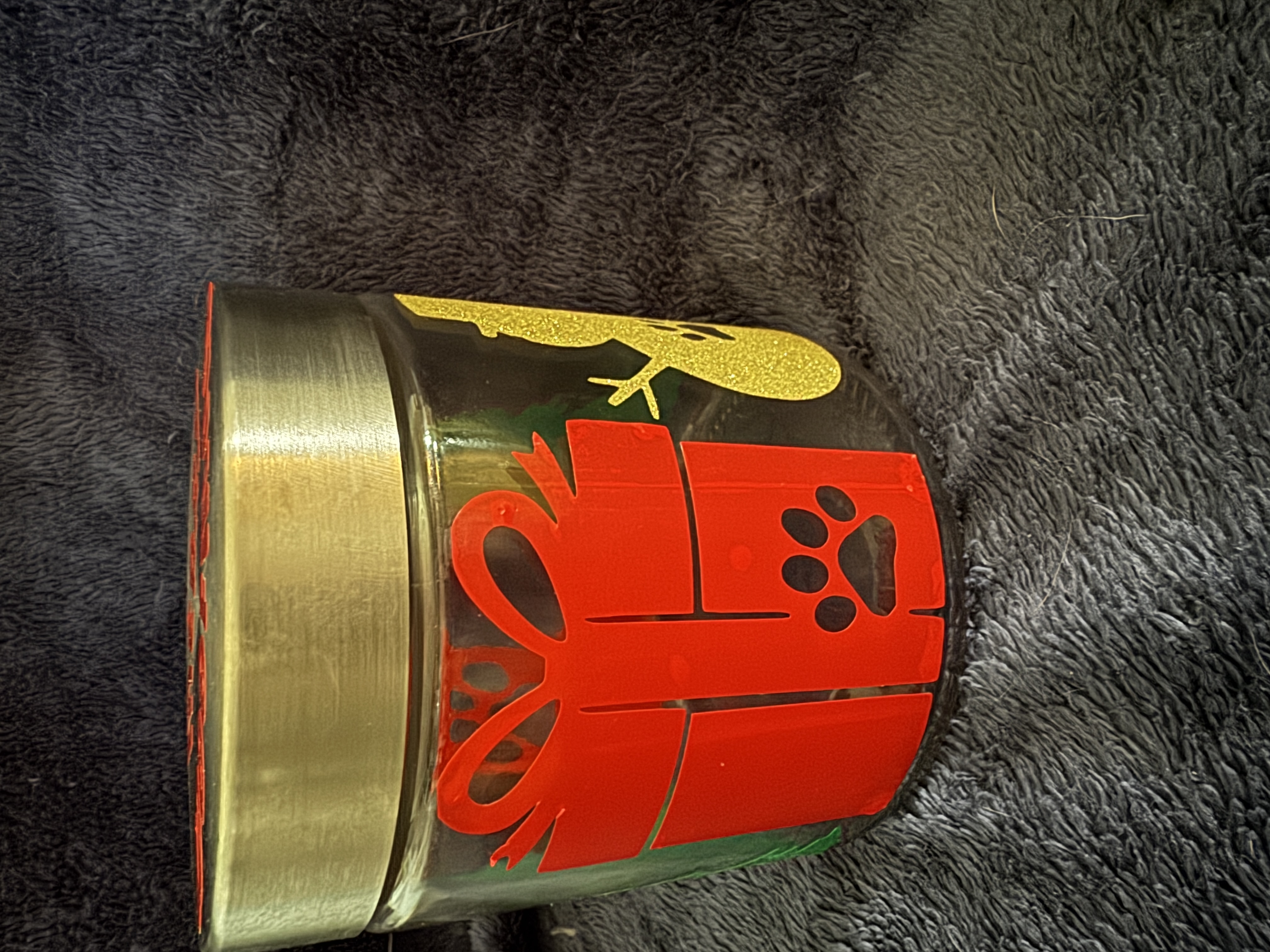 Holiday Dog Treat Jar with Homemade Dog Treats
