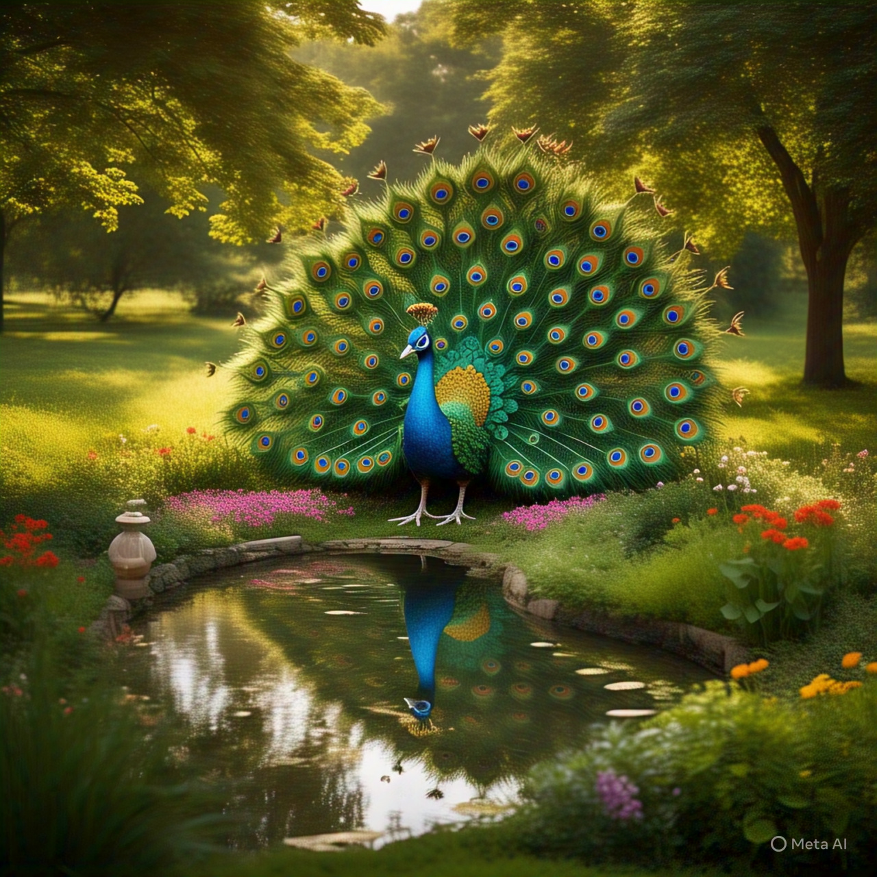 Peacock Garden Décor