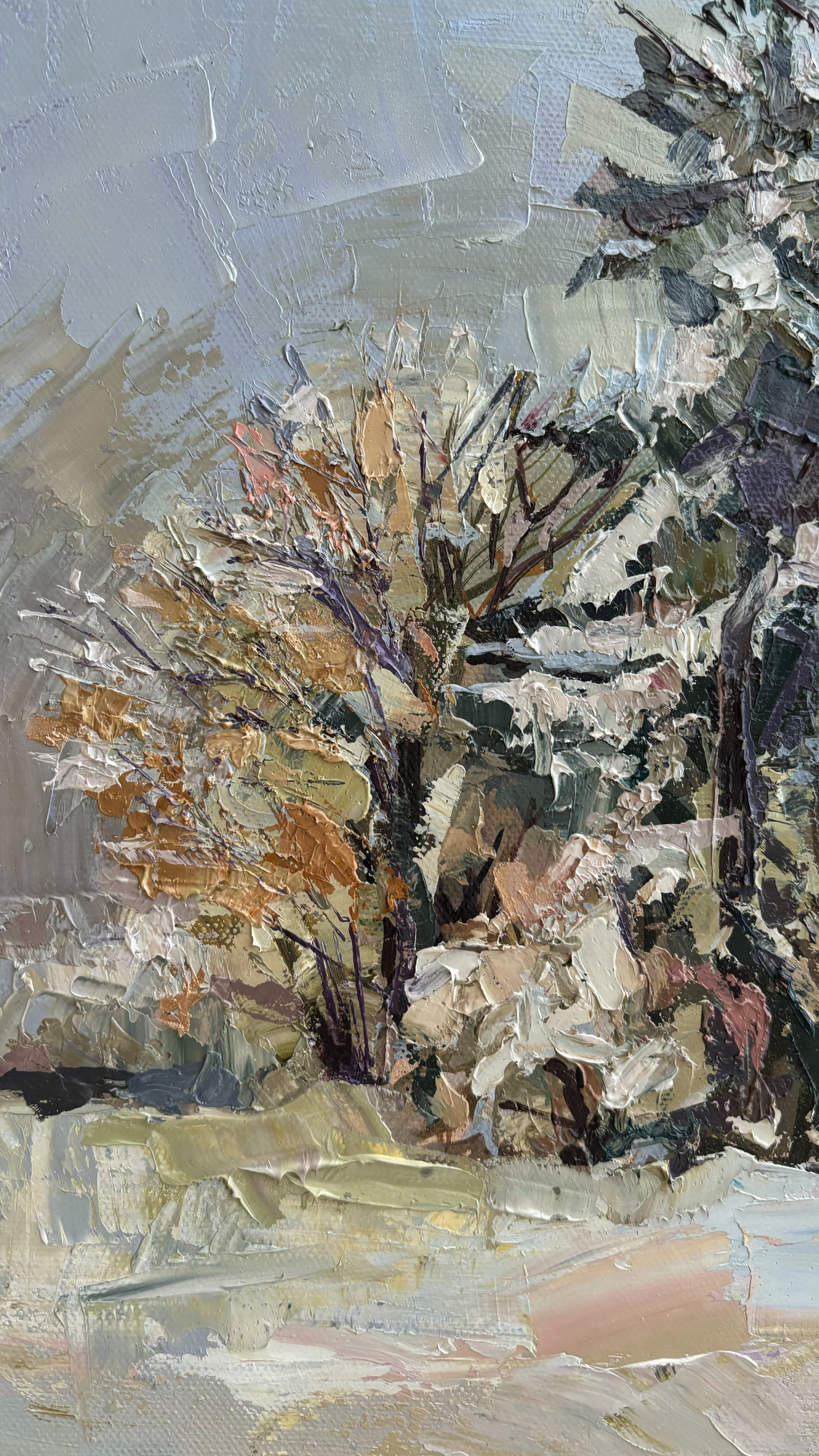 Golden Embrace of Snowy Tranquility