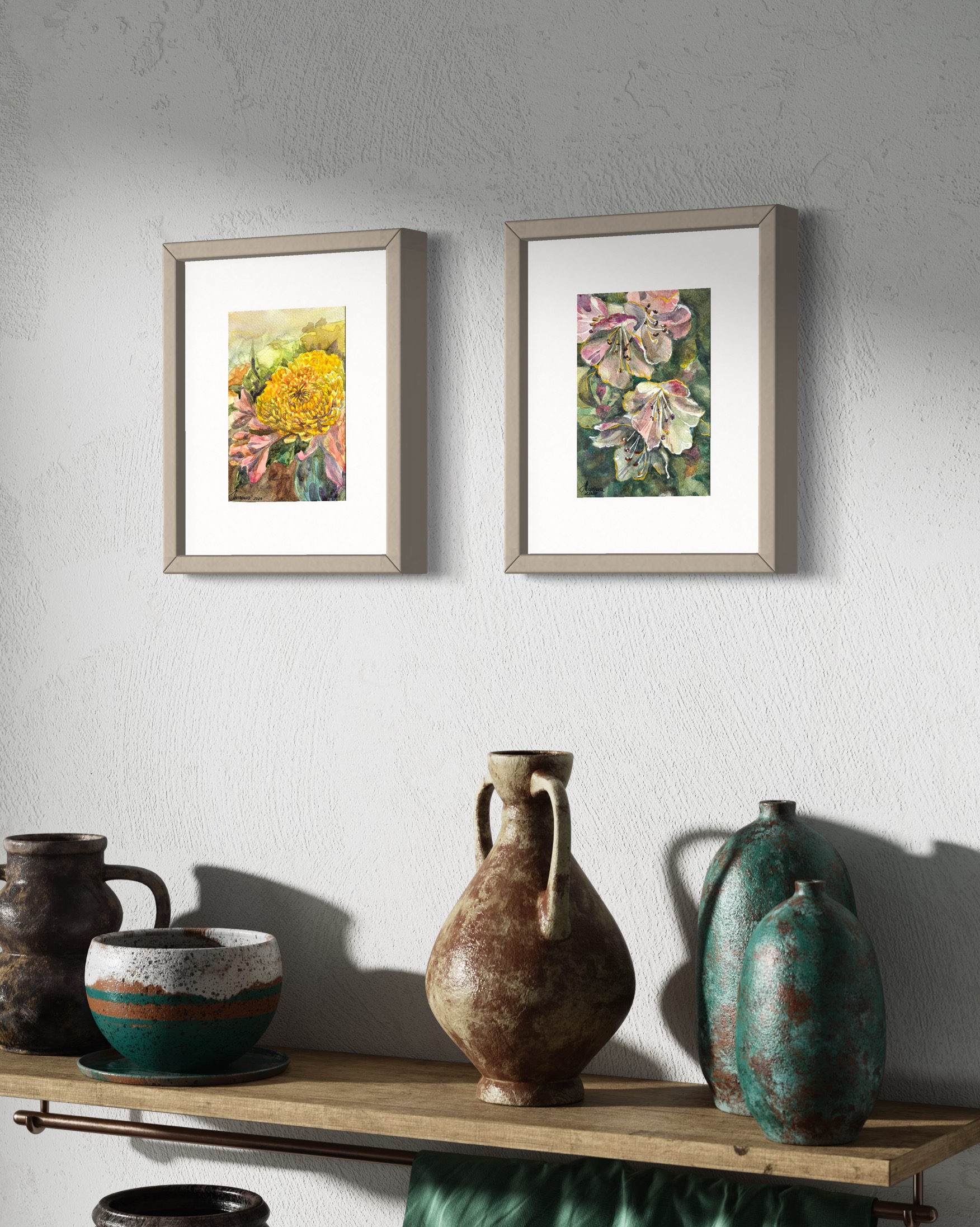 Shell pink bell-shaped flowers