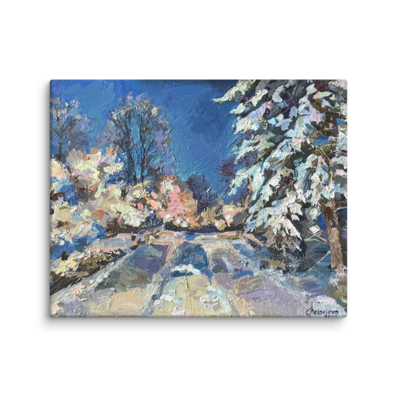 Twinkling Winter Evening – Fine Art Canvas Print