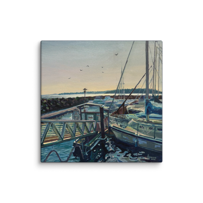 Sunset Serenity by the Pier – Fine Art Canvas Print