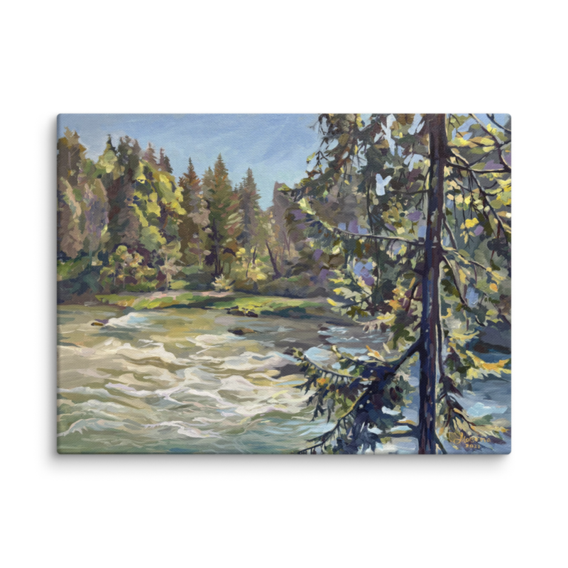 Enchanted River: Where Nature's Force Unfolds – Fine Art Canvas Print