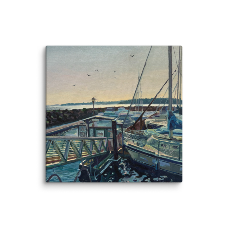 Sunset Serenity by the Pier – Fine Art Canvas Print