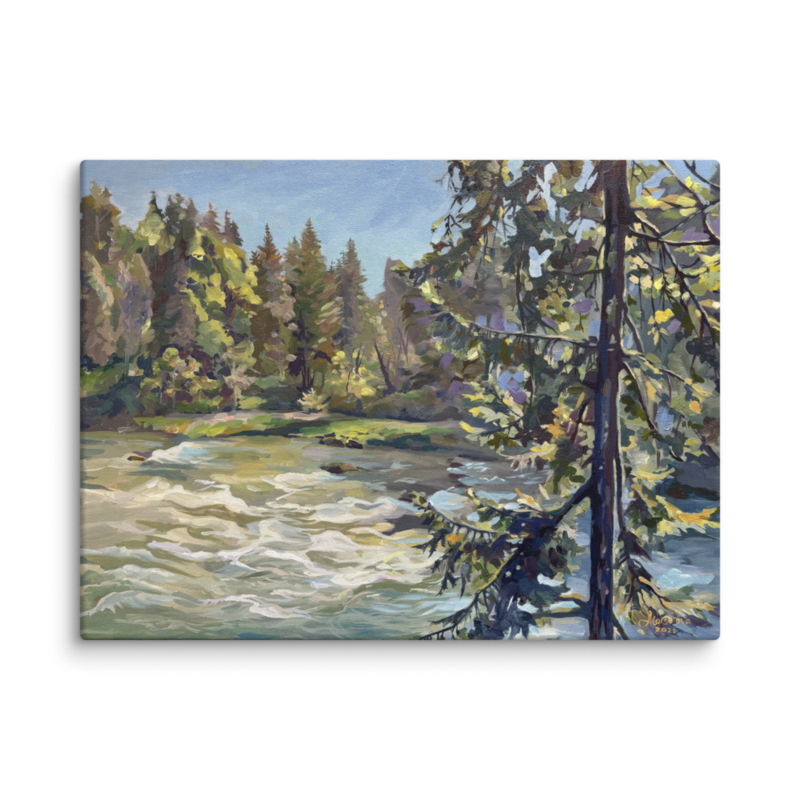 Enchanted River: Where Nature's Force Unfolds – Fine Art Canvas Print