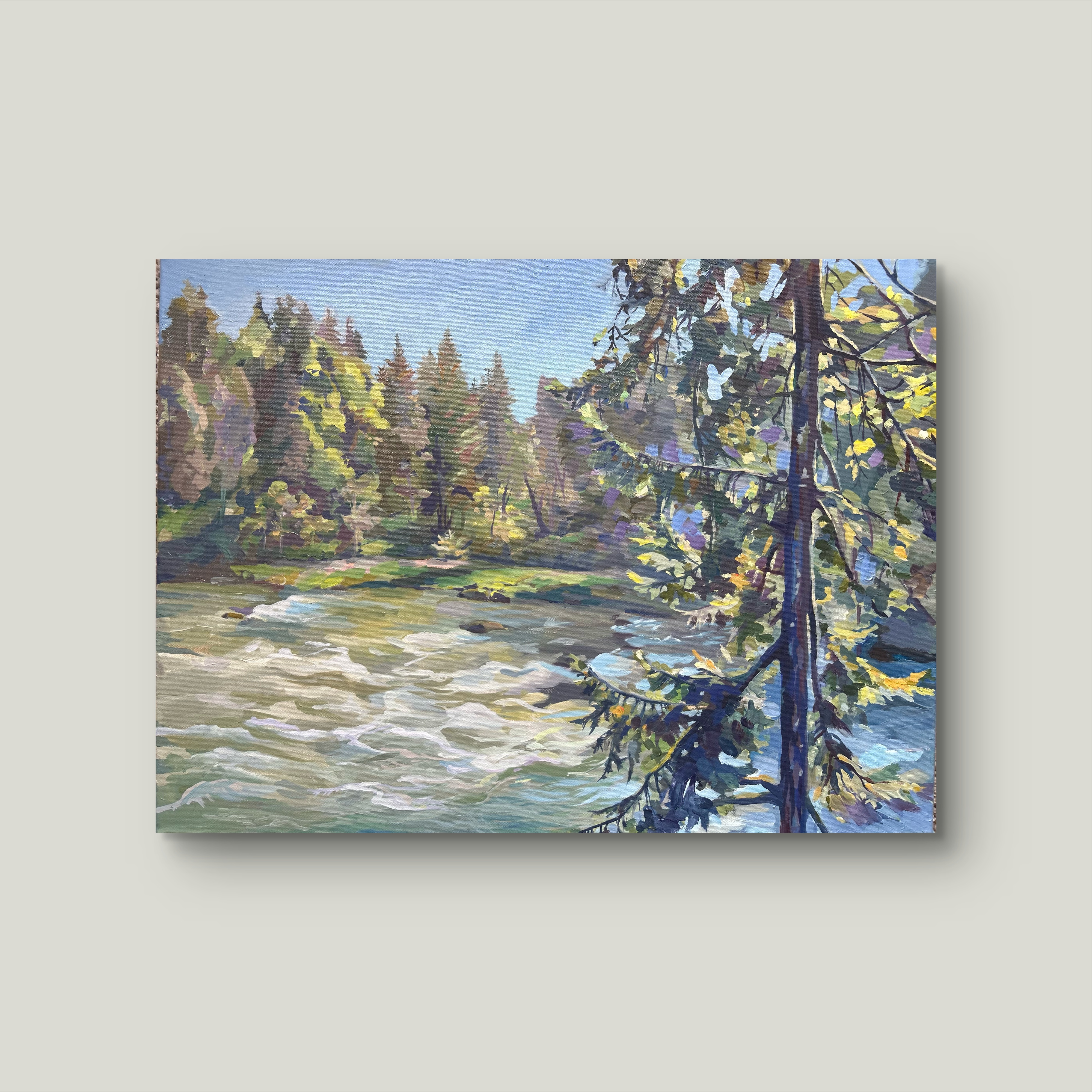 Enchanted River: Where Nature's Force Unfolds – Fine Art Canvas Print