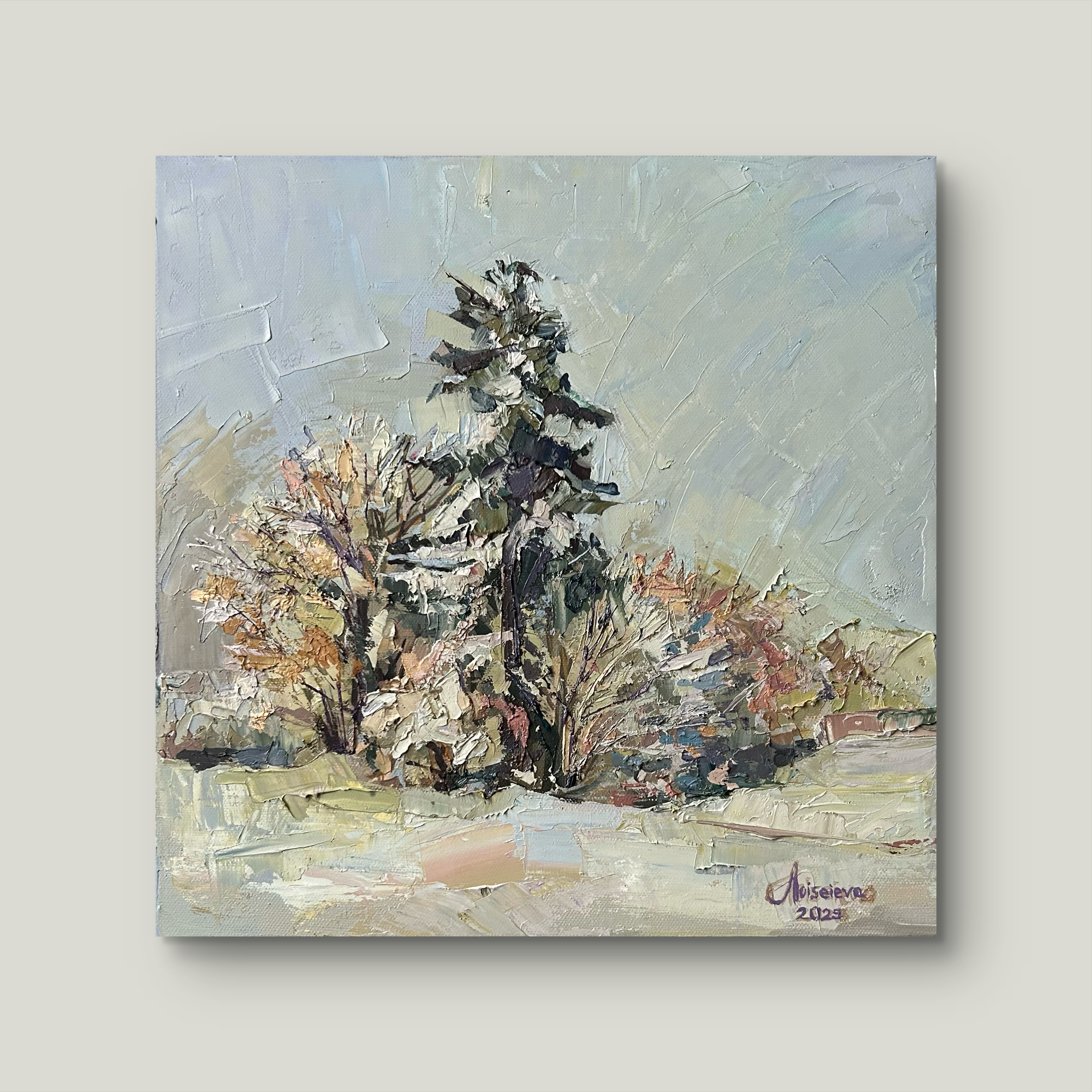 Golden Embrace of Snowy Tranquility – Fine Art Canvas Print