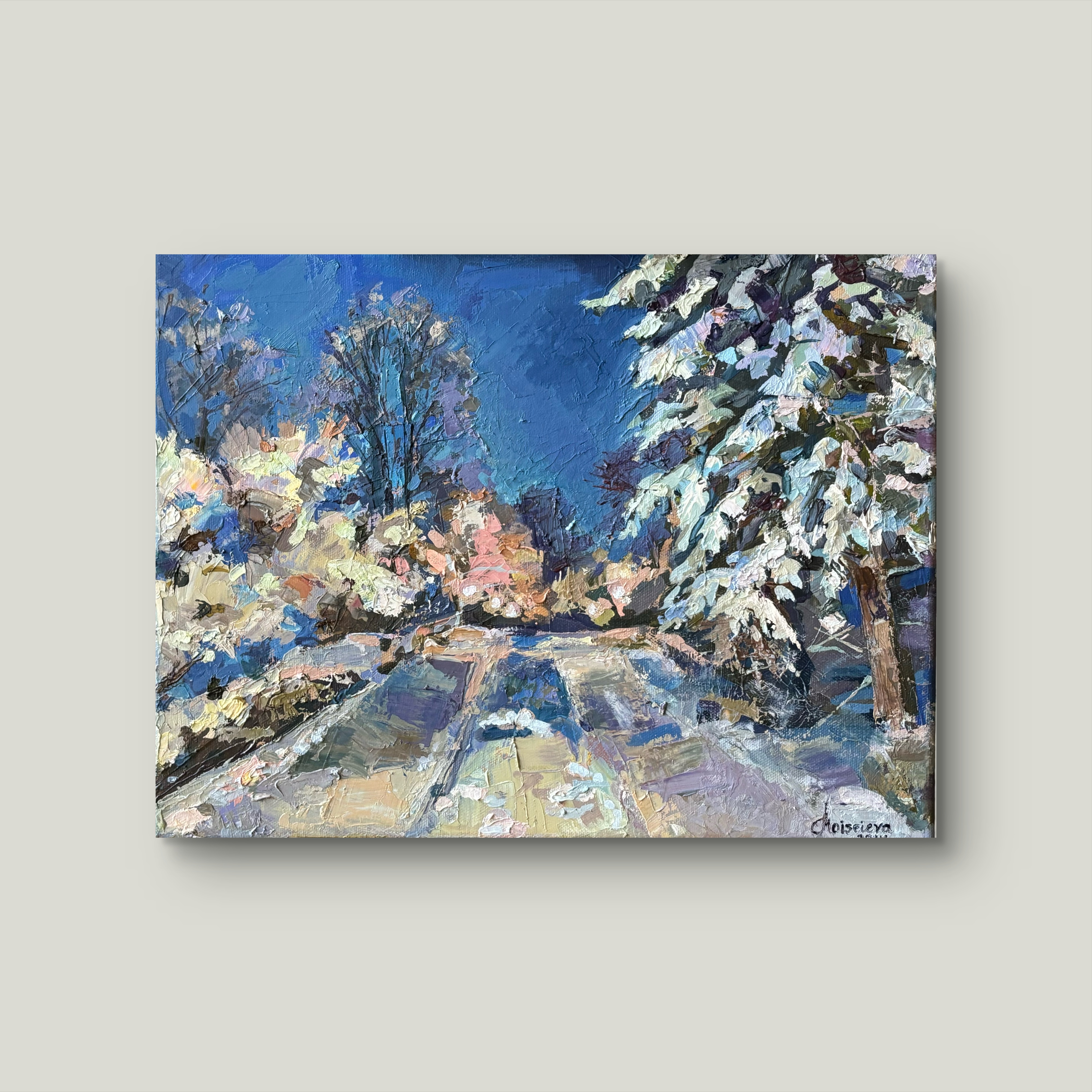 Twinkling Winter Evening – Fine Art Canvas Print