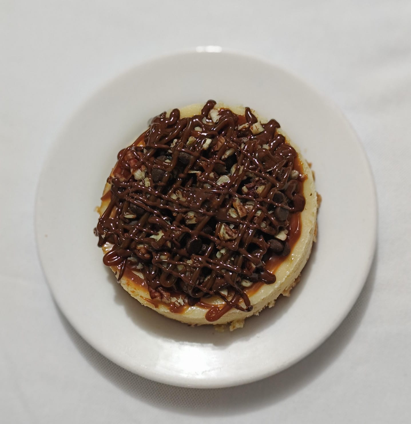 Pastel de queso con chocolate