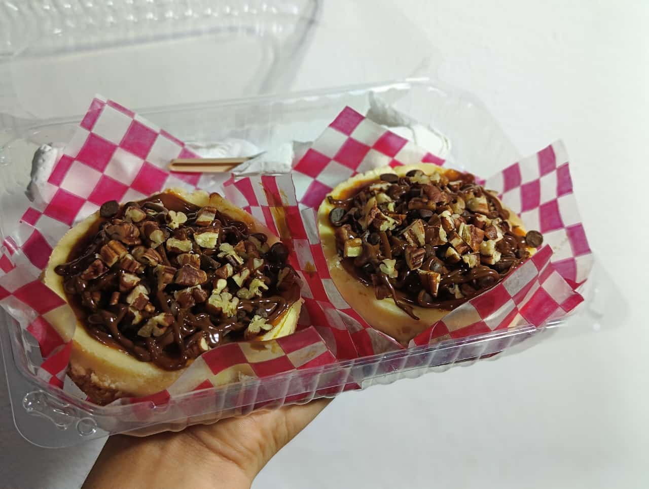 Mini pancakes con chocolate y nuez