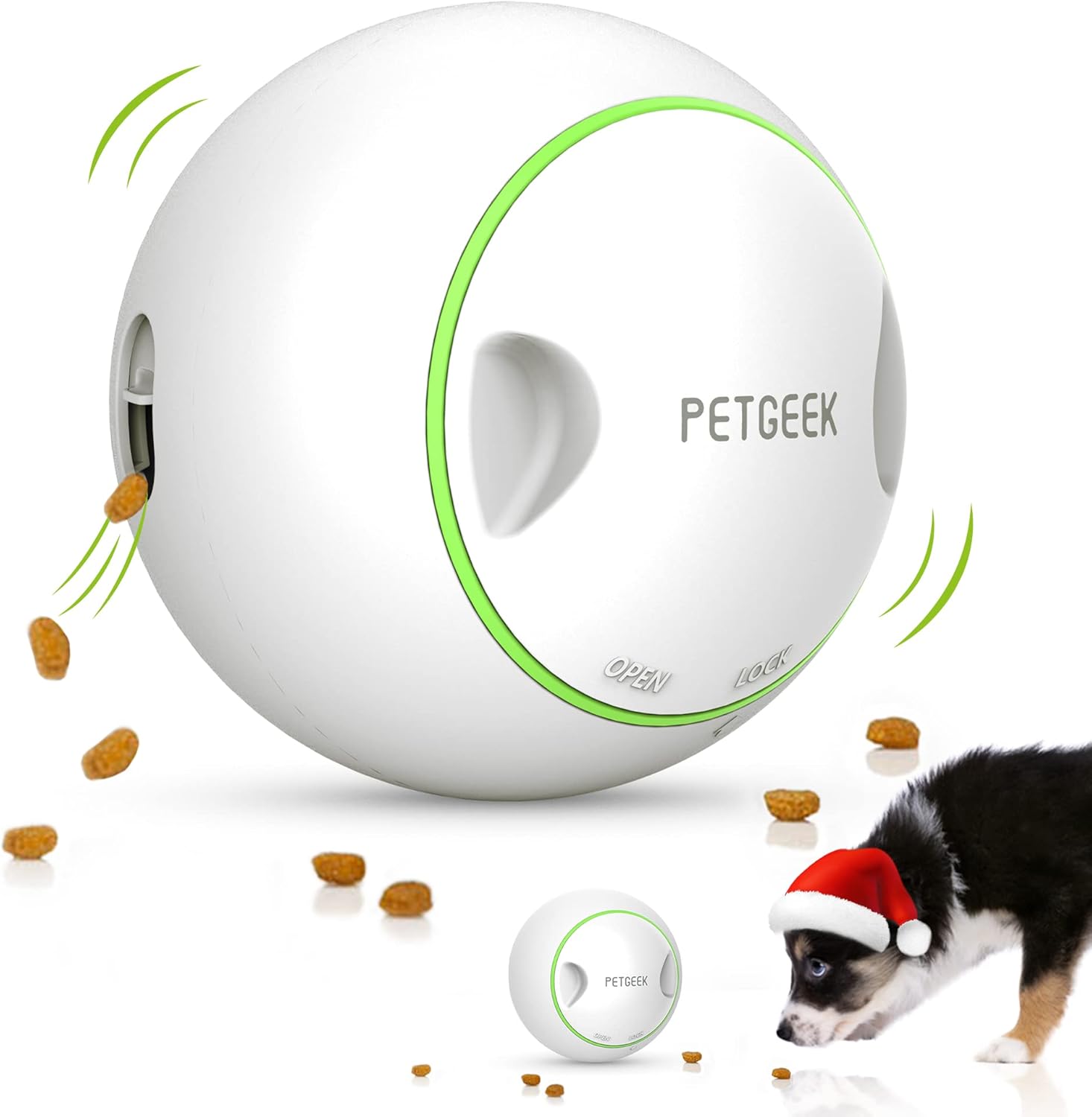 Distributeur de friandises interactif pour chien - Balle à friandises automatique  PETGEEK
