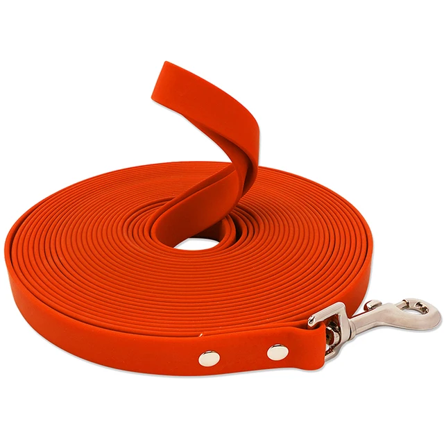 Longe PVC pour chien orange