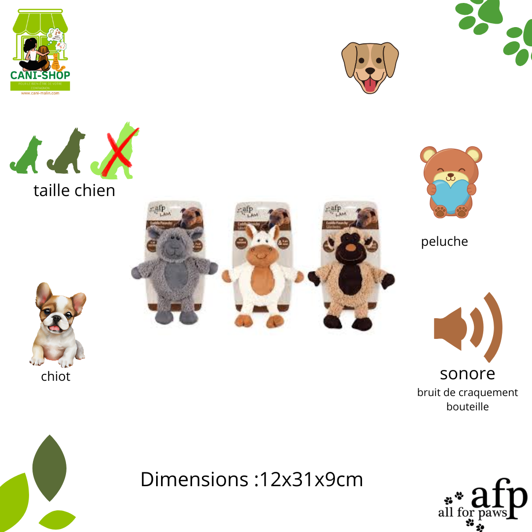 Peluche sonore pour chiot