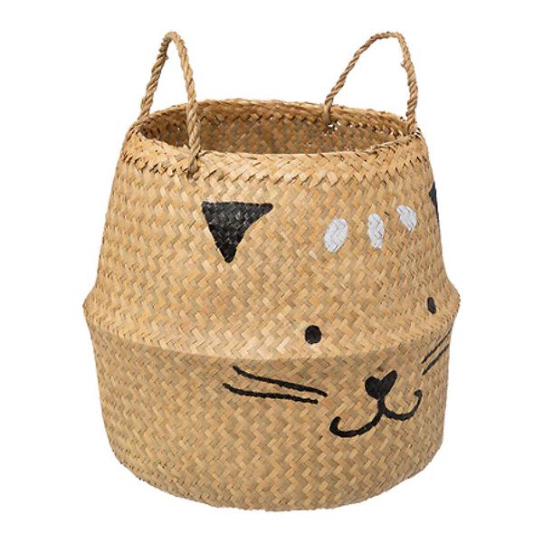 panier pliable roseau chat d35, beige