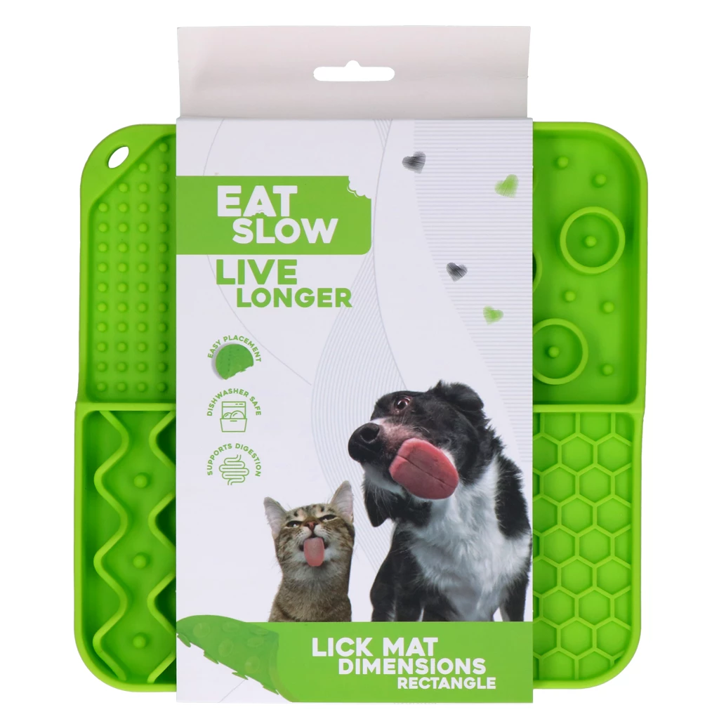 Eat Slow Live Longer Lick Mat Multi Dimensions Rectangle 