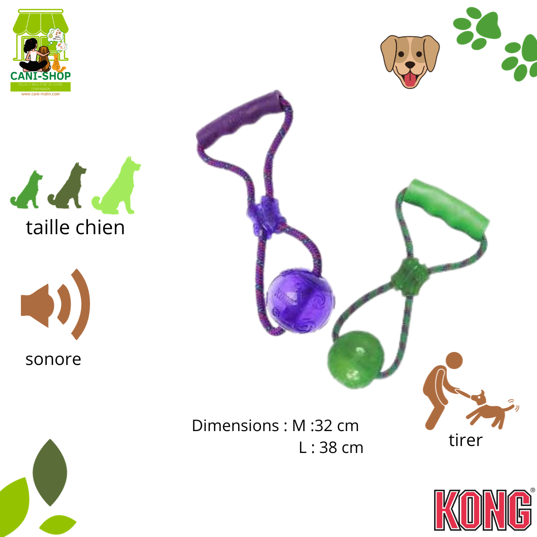 Balle corde Squeezz KONG