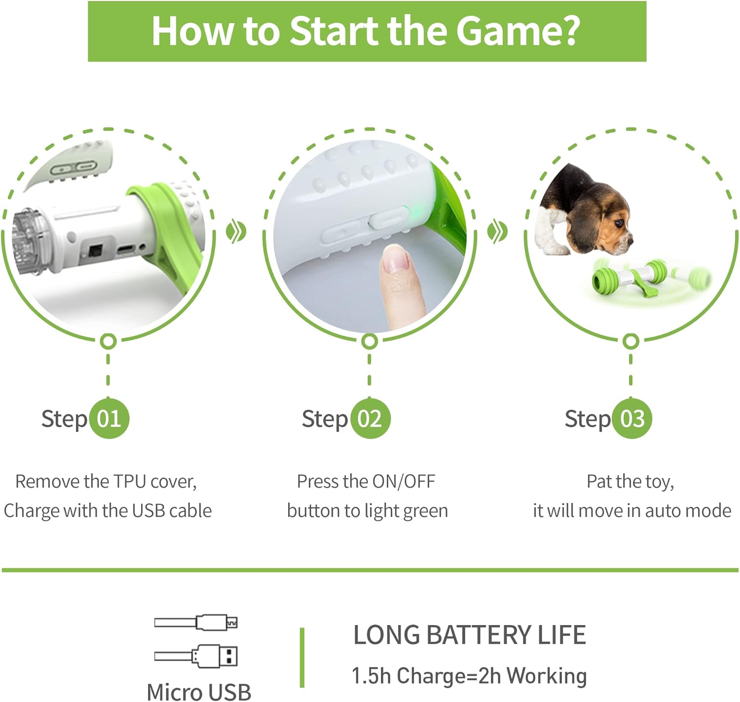 OS automatique poursuite + 1 recharge PETGEEK