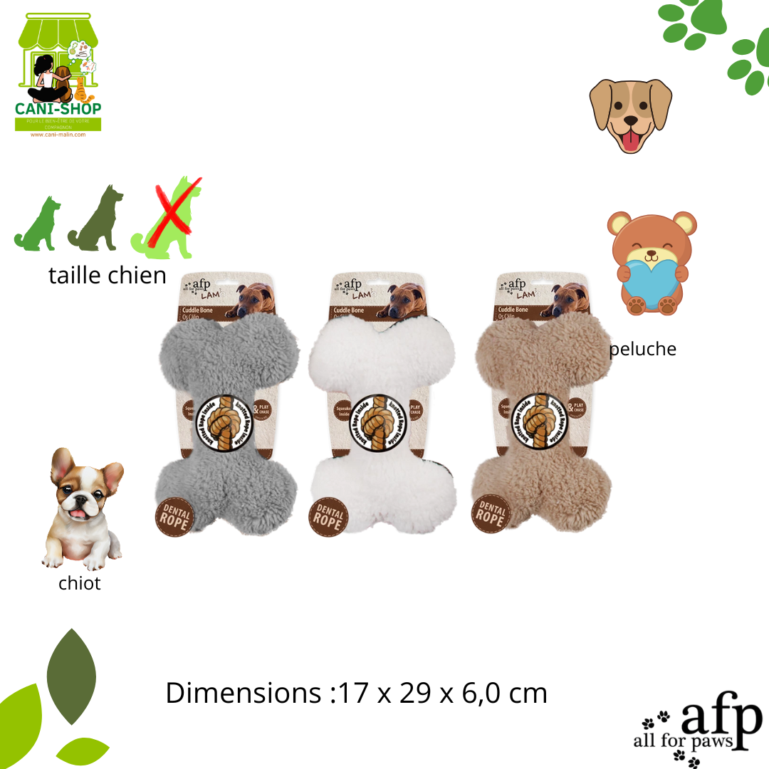 Os en peluche en laine d'agneau AFP