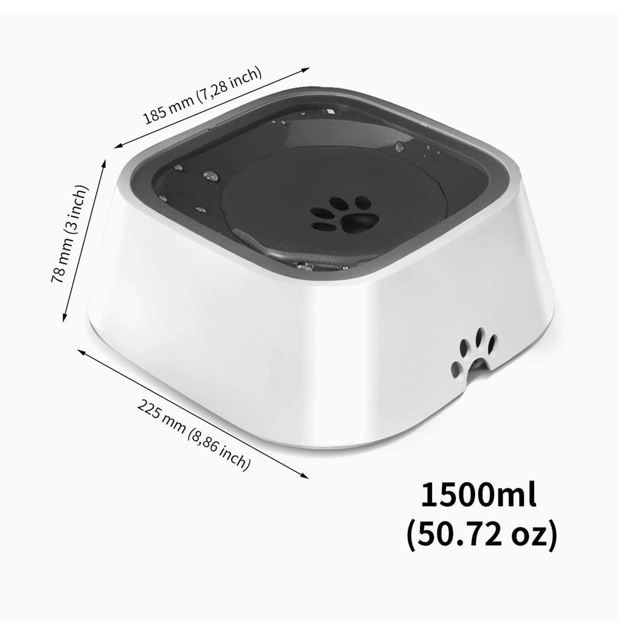 Gamelle anti-éclaboussures pour animaux