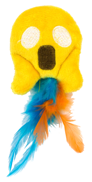 Catmoji Jouet pour chat en peluche et plumes