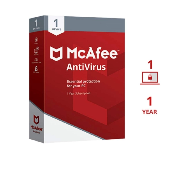 McAfee Antivirus 1 Year Subscription