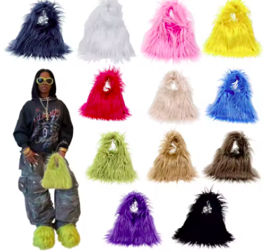 Regal Faux Fur Handbag