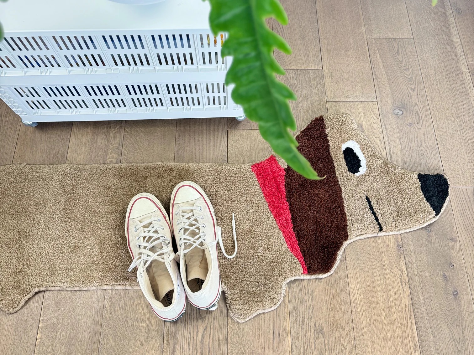 Tapis en forme de teckel
