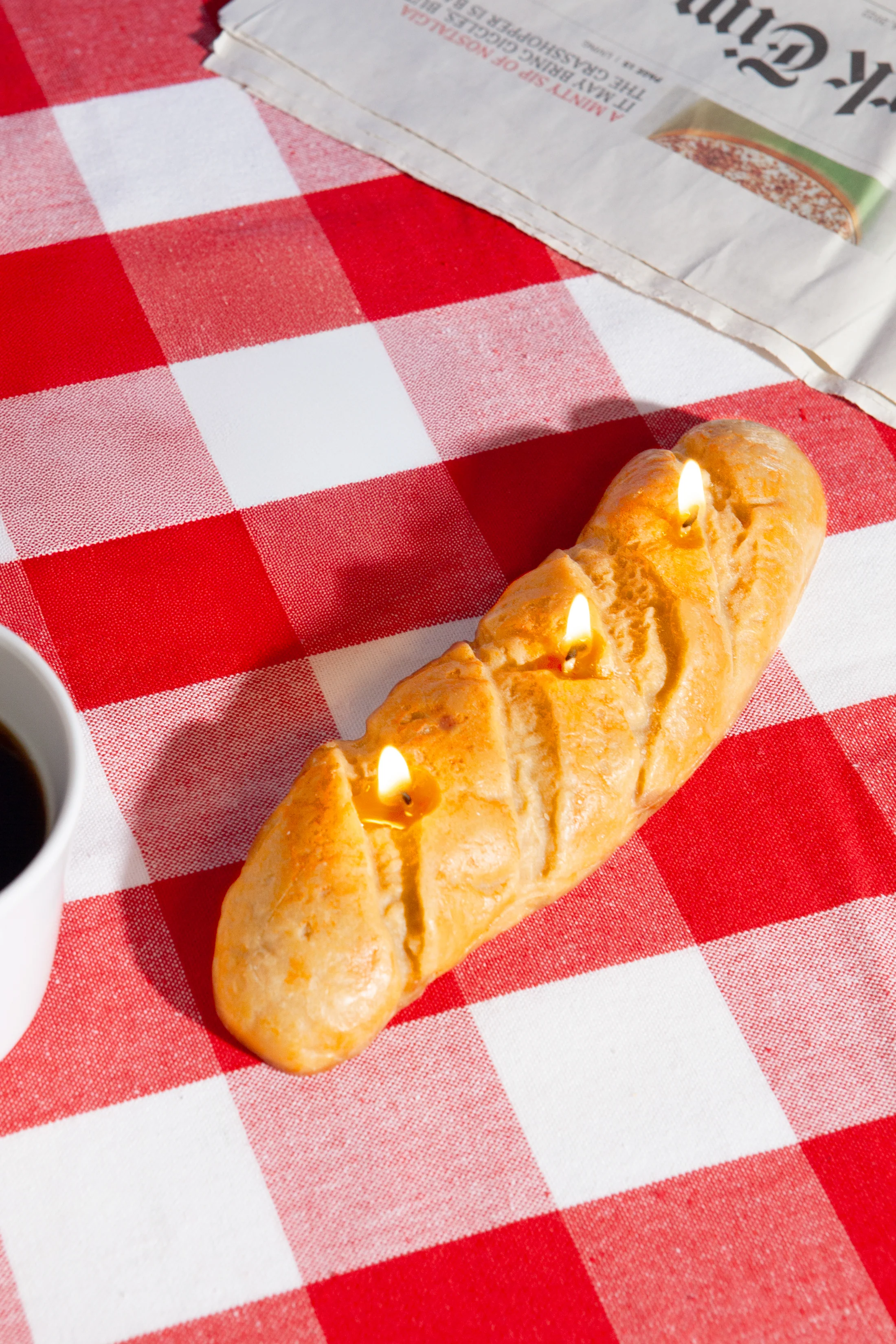 Bougie en forme de baguette