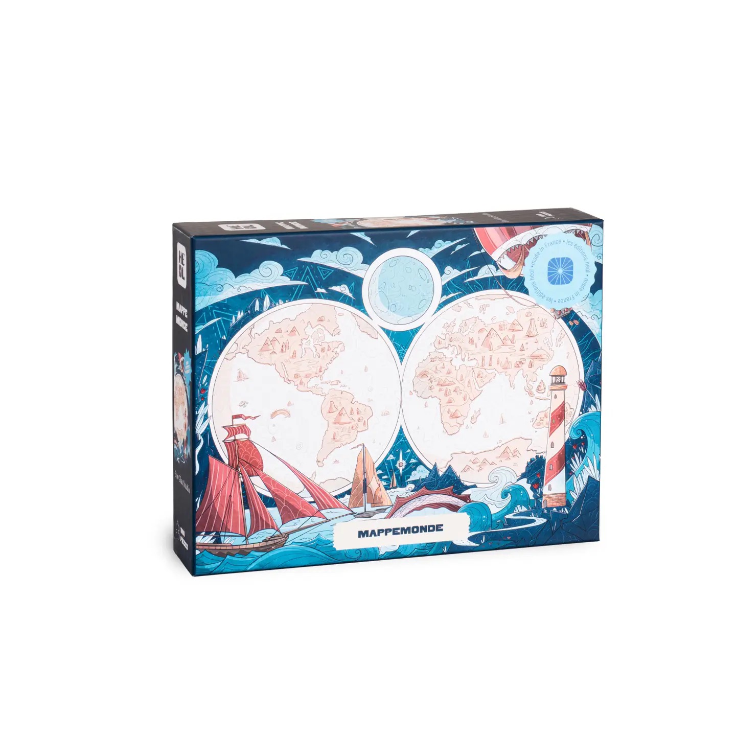 Puzzle Mappemonde - Les éditions Heol - 1000 pièces