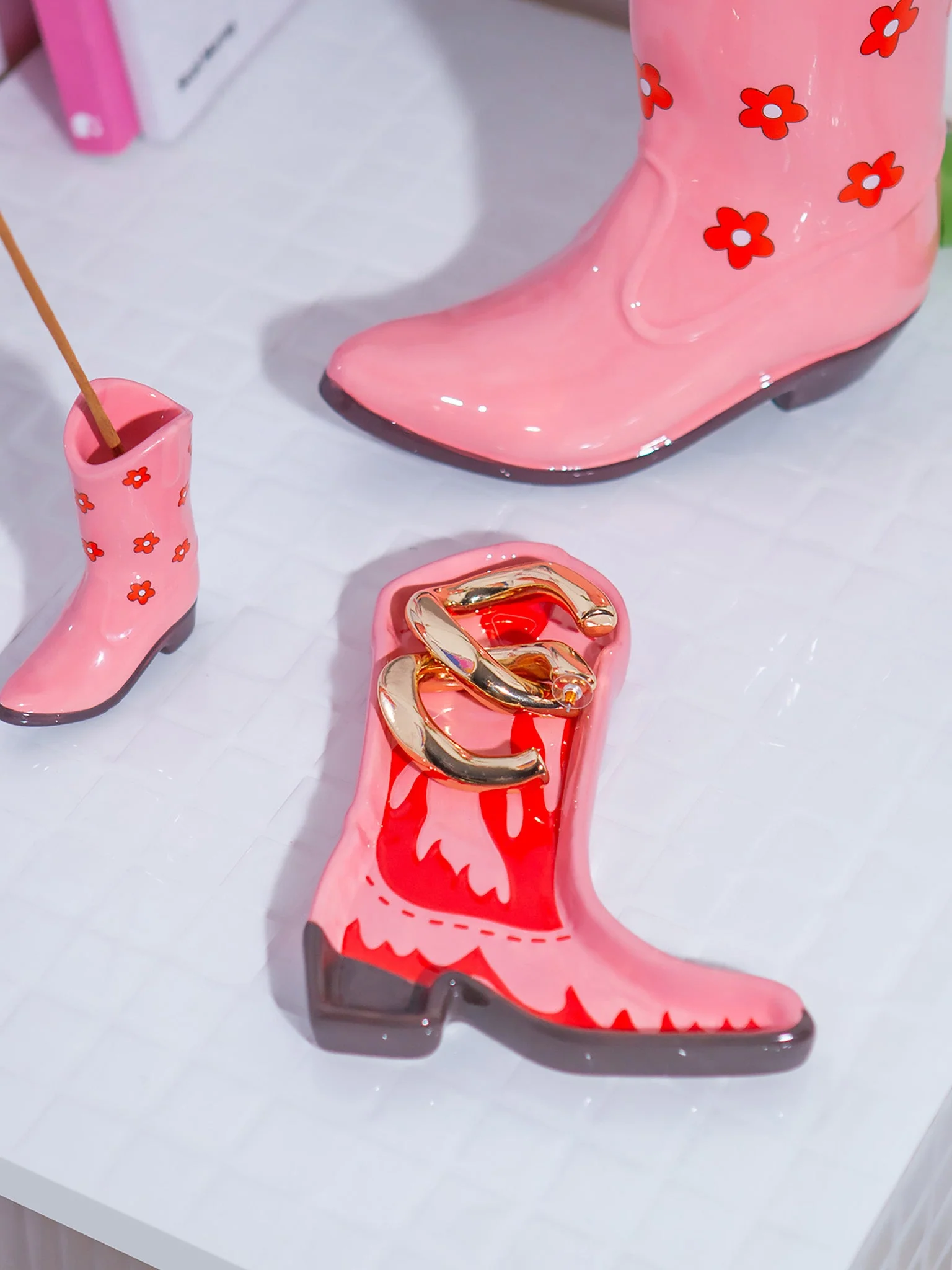 Vide-poche bottes en céramique
