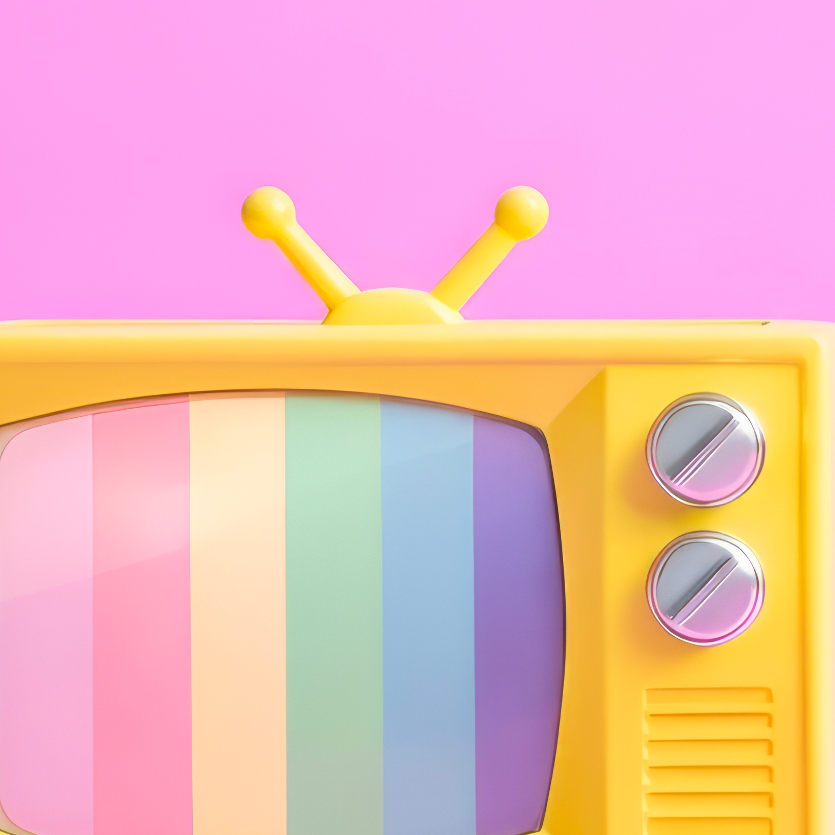 Vase pastel TV