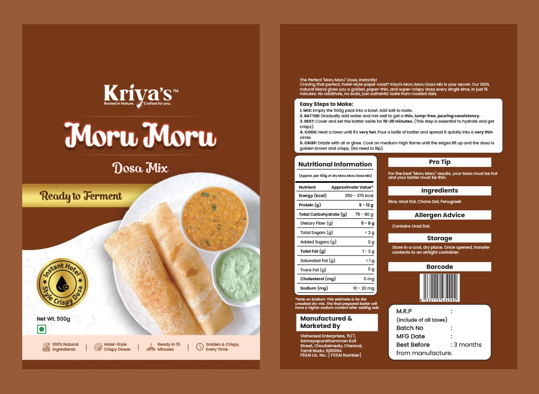 Kriya's Moru Moru Dosa Mix