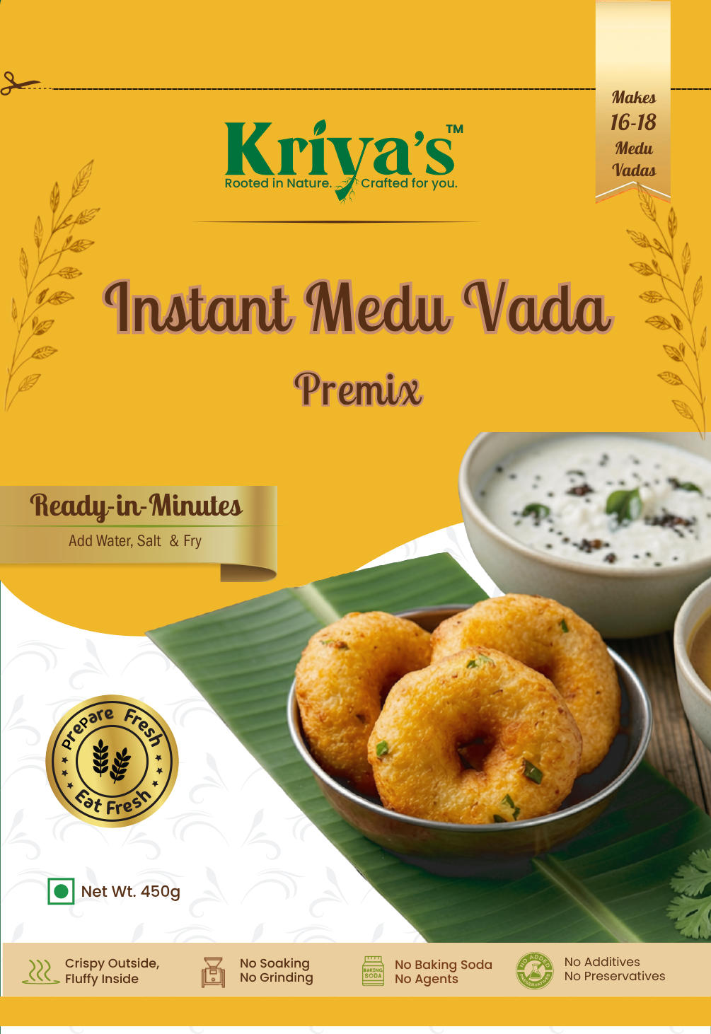 Kriya's Instant Medu Vada Premix