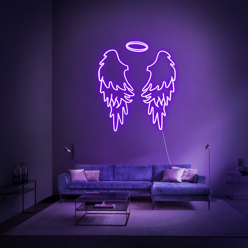 Néon LED “Angel Wings” – Ailes d’Ange Murales