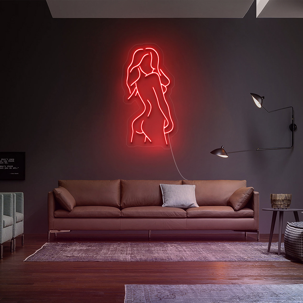 Néon LED “Silhouette Sensuelle” – Déco Murale Glamour et Moderne