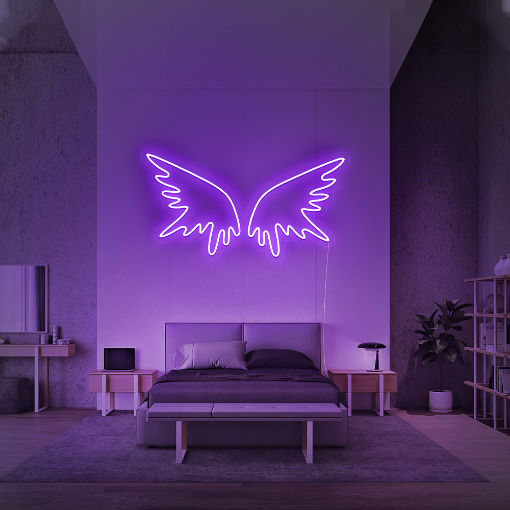 Néon LED “Angel Wings 2” – Ailes d’Ange Murales