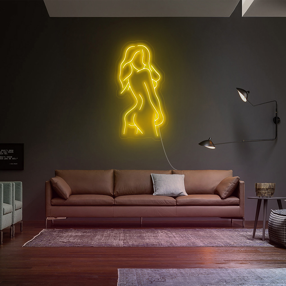 Néon LED “Silhouette Sensuelle” – Déco Murale Glamour et Moderne