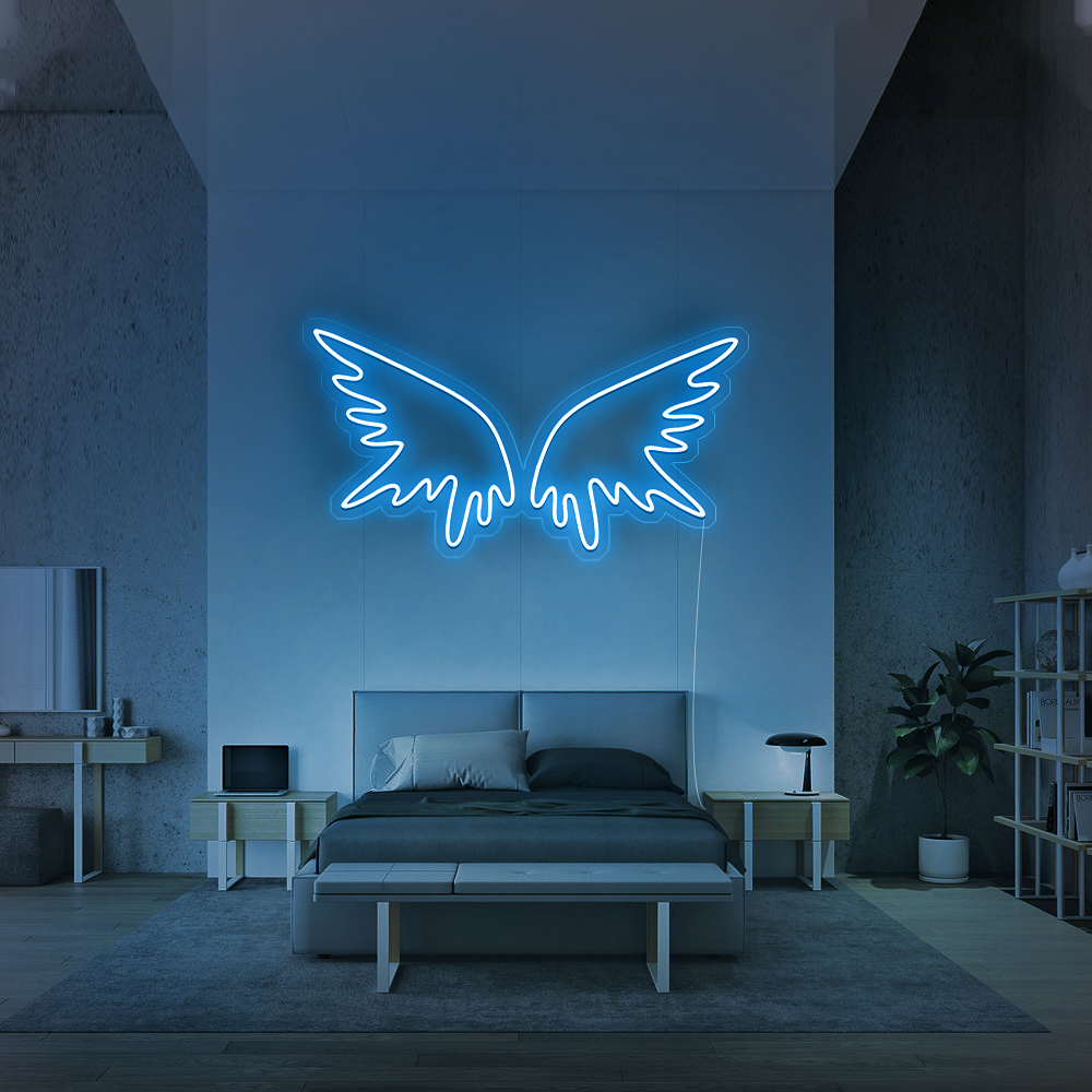 Néon LED “Angel Wings 2” – Ailes d’Ange Murales 