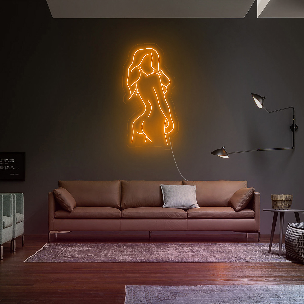 Néon LED “Silhouette Sensuelle” – Déco Murale Glamour et Moderne