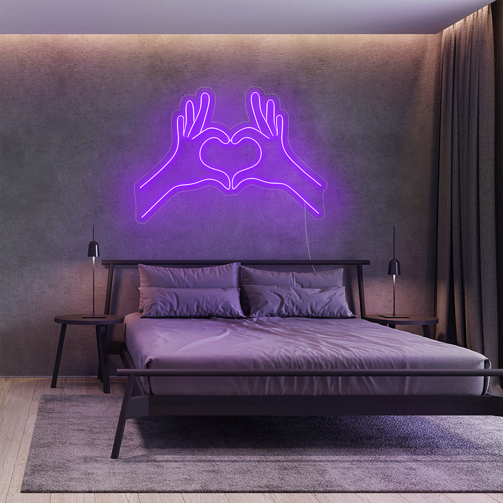 Néon LED “Mains en Cœur” 